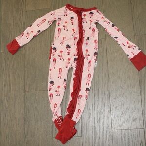 Bambean “League of their Own” Red and Pink Kids One Piece